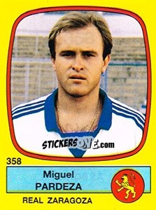 Figurina Miguel Pardeza - Liga Spagnola 1988-1989 - Panini