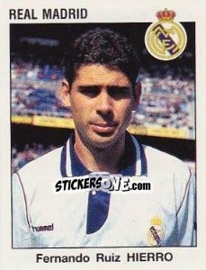 Cromo Fernando Ruiz Hierro - Liga Spagnola 1993-1994 - Panini