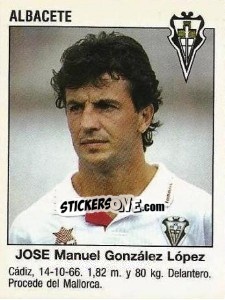 Sticker José Manuel González López (Albacete) - Liga Spagnola 1993-1994 - Panini