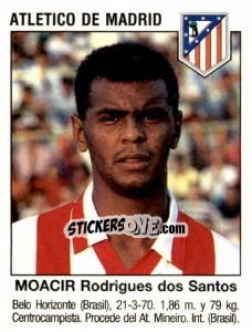Sticker Moacir Rodrigues Dos Santos (Atletico De Madrid) - Liga Spagnola 1993-1994 n. 365 - Panini