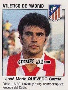 Sticker José María Quevedo García (Atletico De Madrid) - Liga Spagnola 1993-1994 - Panini
