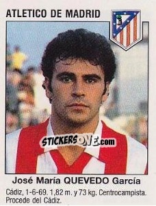 Figurina José María Quevedo García (Atletico De Madrid) - Liga Spagnola 1993-1994 n. 367 - Panini