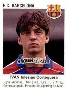 Sticker Iván Iglesias Corteguera (Futbol Club Barcelona)