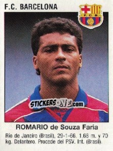 Sticker Romário Da Souza Faria (Futbol Club Barcelona) - Liga Spagnola 1993-1994 - Panini