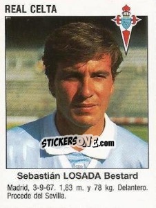 Sticker Sebastián Losada Bestard (Real Celta) - Liga Spagnola 1993-1994 - Panini
