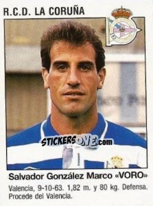 Cromo Salvador González Marco "Voro" (Real Club Deportivo De La Coruña)
