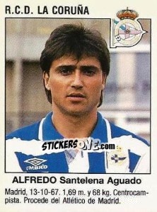 Sticker Alfredo Santaelena Aguado (Real Club Deportivo De La Coruña) - Liga Spagnola 1993-1994 n. 377 - Panini