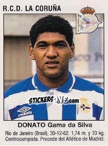Cromo Donato Gama Da Silva (Real Club Deportivo De La Coruña) - Liga Spagnola 1993-1994 n. 378 - Panini