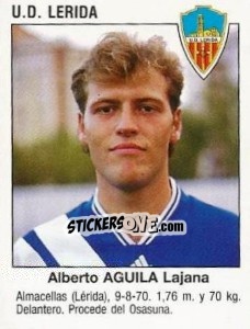 Sticker Albert Aguilà Lalana (U.D. Lerida) - Liga Spagnola 1993-1994 - Panini