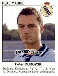 Sticker Peter Dubovsky (Real Madrid) - Liga Spagnola 1993-1994 n. 386 - Panini