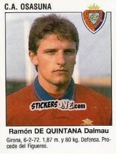 Sticker Ramón De Quintana Dalmau (Club Atletico Osasuna) - Liga Spagnola 1993-1994 n. 387 - Panini