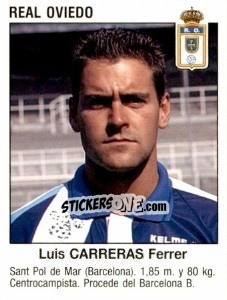 Cromo Lluís Carreras Ferrer (Real Oviedo) - Liga Spagnola 1993-1994 - Panini
