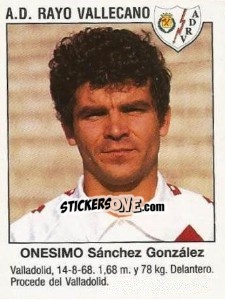 Sticker Onésimo Sánchez González (A.D. Rayo Vallecano) - Liga Spagnola 1993-1994 n. 394 - Panini