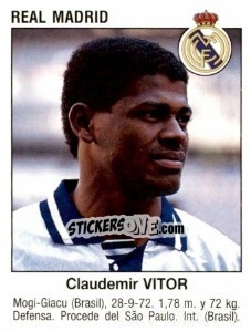 Figurina Claudemir Vitor (Real Madrid) - Liga Spagnola 1993-1994 - Panini