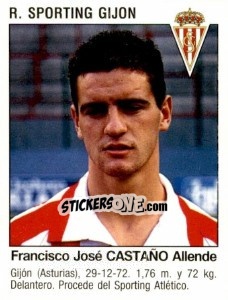 Sticker Francisco Javier Castaño Allende (Real Sporting De Gijon) - Liga Spagnola 1993-1994 n. 407 - Panini