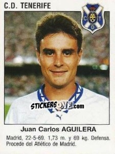 Sticker Juan Carlos Aguilera Martín (C.D. Tenerife) - Liga Spagnola 1993-1994 - Panini