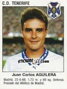 Sticker Juan Carlos Aguilera Martín (C.D. Tenerife) - Liga Spagnola 1993-1994 n. 408 - Panini