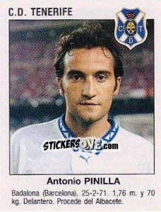 Cromo Antoni Pinilla Miranda (C.D. Tenerife) - Liga Spagnola 1993-1994 - Panini