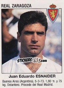 Sticker Juan Eduardo Esnáider Belén (Real Zaragoza Club Deportivo) - Liga Spagnola 1993-1994 n. 420 - Panini