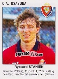 Cromo Ryszard Staniek (Club Atletico Osasuna) - Liga Spagnola 1993-1994 - Panini