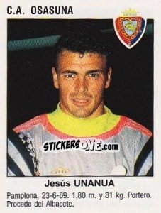 Figurina Jesús Unanua Becerril (Club Atletico Osasuna)