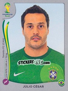 Figurina Júlio César - FIFA World Cup Brazil 2014. Platinum edition - Panini