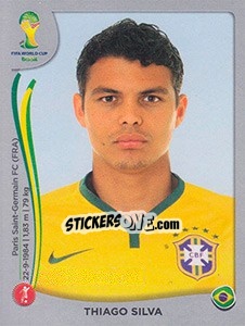 Sticker Thiago Silva - FIFA World Cup Brazil 2014. Platinum edition n. 35 - Panini