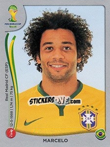 Sticker Marcelo - FIFA World Cup Brazil 2014. Platinum edition n. 38 - Panini
