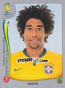 Figurina Dante - FIFA World Cup Brazil 2014. Platinum edition - Panini