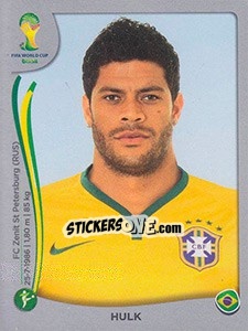 Sticker Hulk - FIFA World Cup Brazil 2014. Platinum edition - Panini