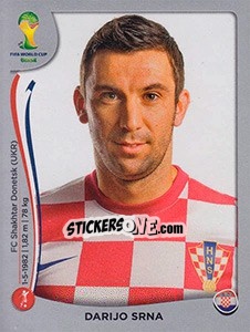 Sticker Darijo Srna - FIFA World Cup Brazil 2014. Platinum edition n. 54 - Panini