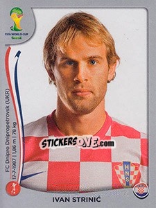 Sticker Ivan Strinic - FIFA World Cup Brazil 2014. Platinum edition n. 56 - Panini
