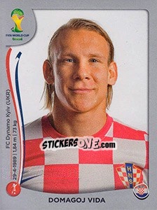 Sticker Domagoj Vida - FIFA World Cup Brazil 2014. Platinum edition n. 58 - Panini