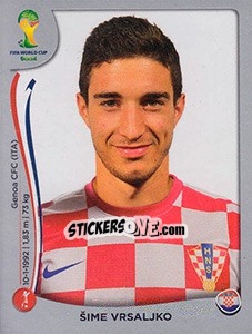 Cromo Šime Vrsaljko - FIFA World Cup Brazil 2014. Platinum edition - Panini