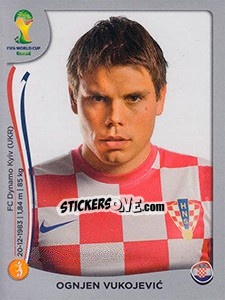 Figurina Ognjen Vukojevic - FIFA World Cup Brazil 2014. Platinum edition - Panini