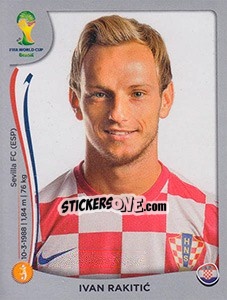 Sticker Ivan Rakitic - FIFA World Cup Brazil 2014. Platinum edition n. 63 - Panini
