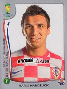 Sticker Mario Mandžukic - FIFA World Cup Brazil 2014. Platinum edition - Panini