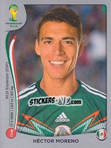 Sticker Héctor Moreno - FIFA World Cup Brazil 2014. Platinum edition n. 75 - Panini