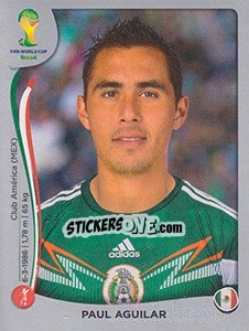 Sticker Paul Aguilar - FIFA World Cup Brazil 2014. Platinum edition - Panini