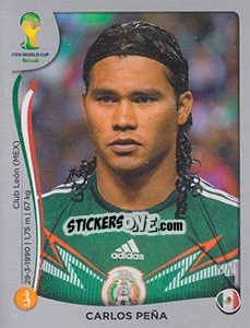 Sticker Carlos Peña - FIFA World Cup Brazil 2014. Platinum edition n. 81 - Panini