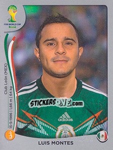 Sticker Luis Montes - FIFA World Cup Brazil 2014. Platinum edition n. 82 - Panini