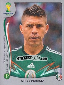 Sticker Oribe Peralta - FIFA World Cup Brazil 2014. Platinum edition n. 86 - Panini