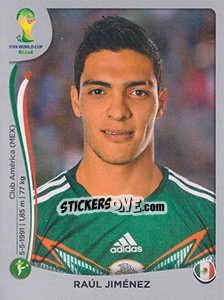 Sticker Raúl Jiménez - FIFA World Cup Brazil 2014. Platinum edition n. 87 - Panini