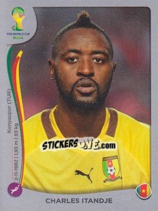 Sticker Charles Itandje - FIFA World Cup Brazil 2014. Platinum edition n. 91 - Panini
