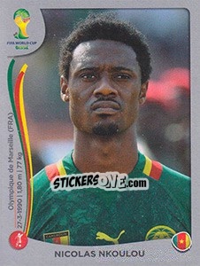 Sticker Nicolas Nkoulou - FIFA World Cup Brazil 2014. Platinum edition n. 93 - Panini