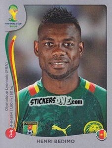 Sticker Henri Bedimo - FIFA World Cup Brazil 2014. Platinum edition n. 95 - Panini