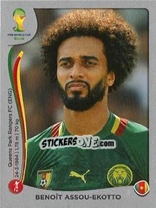 Sticker Benoît Assou-Ekotto - FIFA World Cup Brazil 2014. Platinum edition n. 96 - Panini
