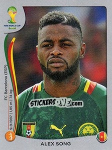 Figurina Alex Song - FIFA World Cup Brazil 2014. Platinum edition - Panini