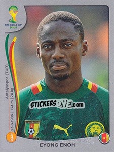 Sticker Eyong Enoh - FIFA World Cup Brazil 2014. Platinum edition n. 100 - Panini