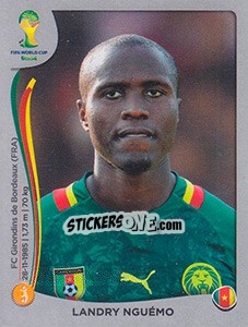Sticker Landry Nguémo - FIFA World Cup Brazil 2014. Platinum edition n. 102 - Panini